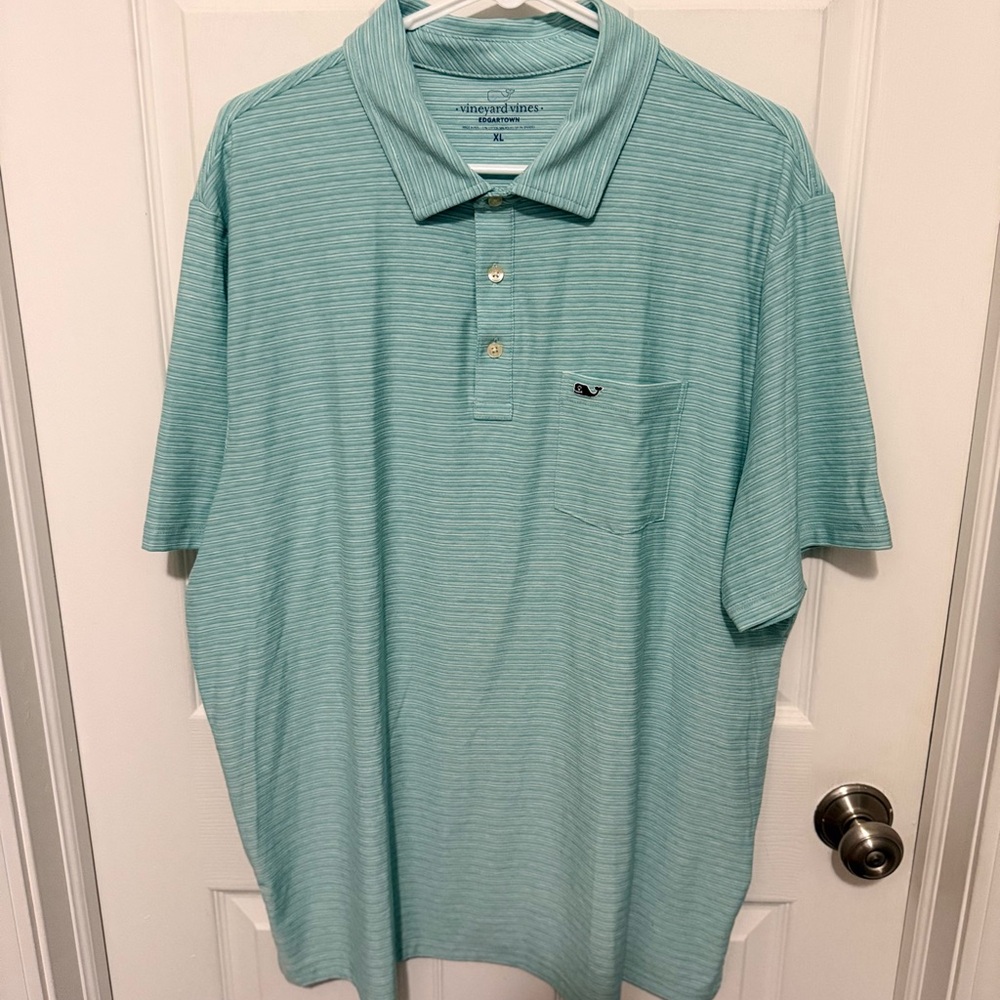 Vineyard Vines Edgartown Mens Polo Golf Shirt Sz XL Whale Logo Performance
